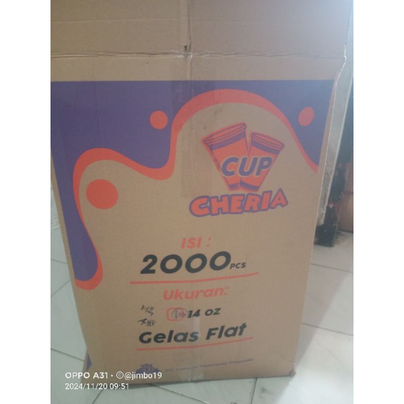 gelas Oz ukuran 14 merk cheria
