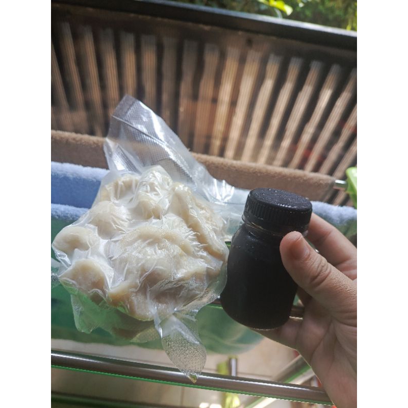 

Pempek Tenggiri Isi 10 - 5 Lenjer & 5 Kapal Selam Kecil + Cuko Hitam Asli 100% Tenggiri