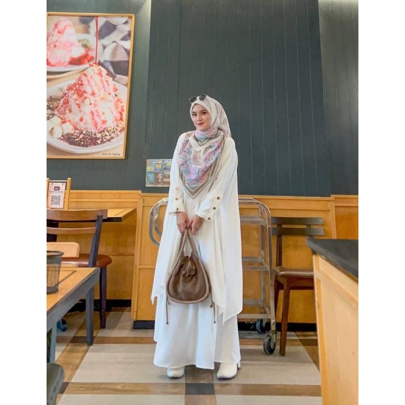 BP_ONE SET HUMAIRA DRESS GAMIS PAKAIAN MUSLIMAH SET ATASAN TUNIK ROK WANITA DEWASA MOTIF NEW SERIES 