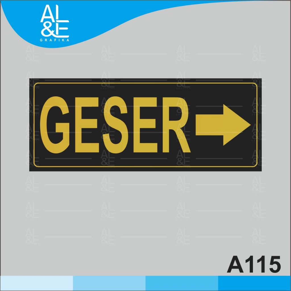 

A115 - Acrylic Sign, Geser Kanan Kiri Untuk Pintu, Premium dan Tahan Air, Termurah, Bisa Custom