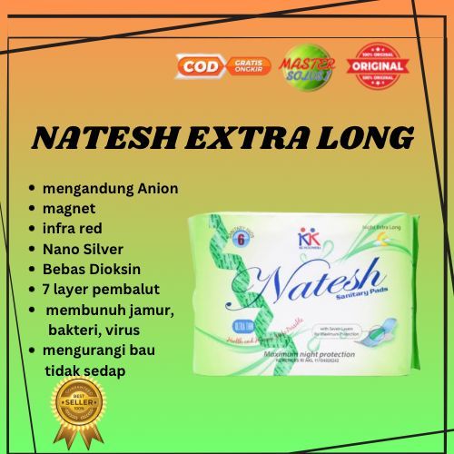 Natesh Night Extra Long Natesh Pembalut Herbal Pembalut Wanita Original KK Indonesia