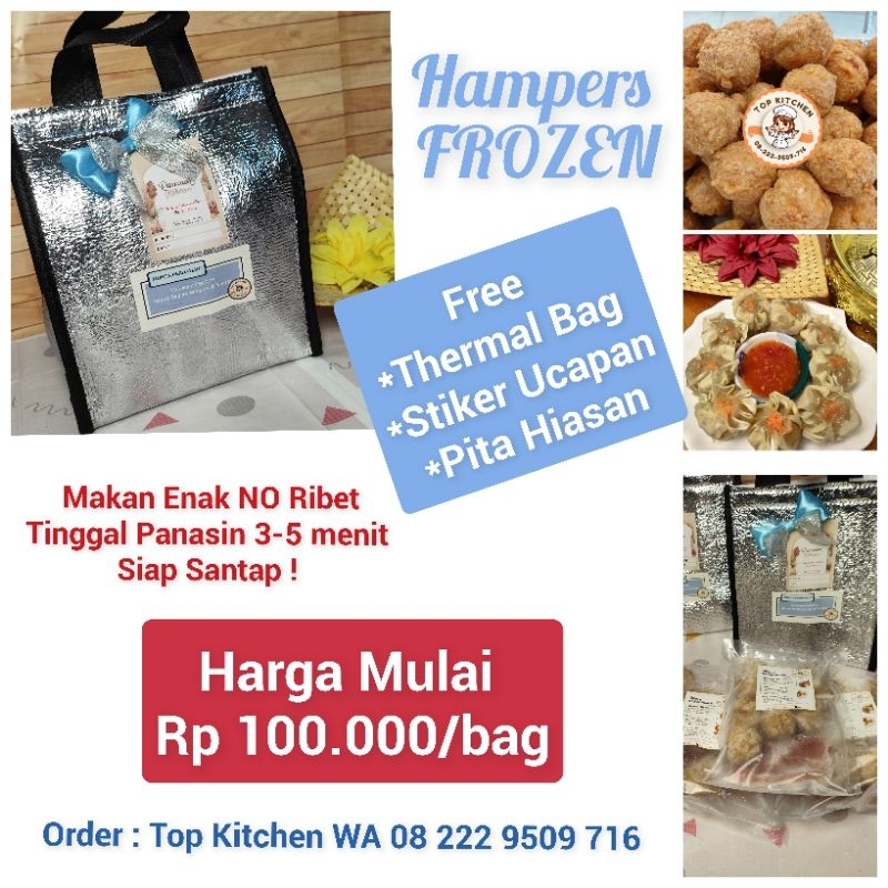 

Hampers Frozen Siomay dan Bakwan Goreng Ayam Udang untuk Ramadhan / Lebaran / Natal / Valentine / Imlek / HUT Praktis dan Enak