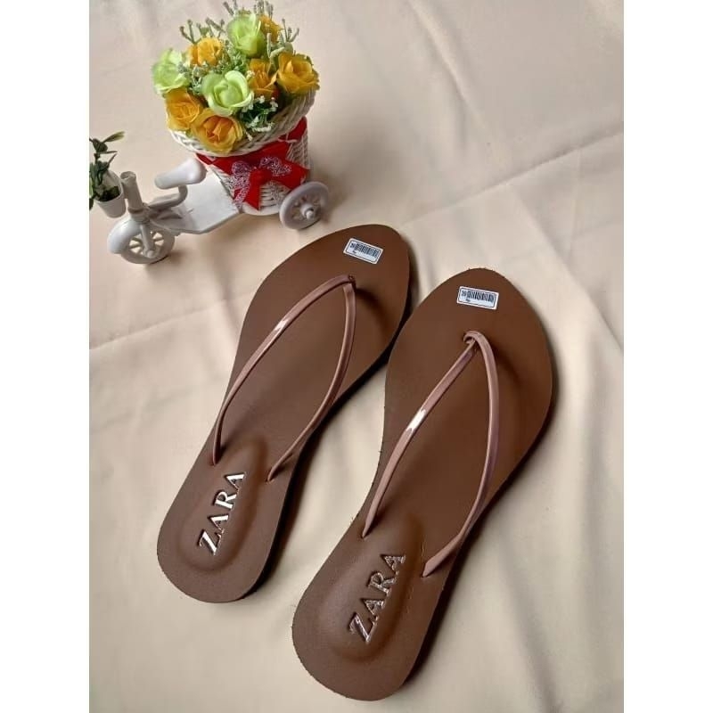 Sandal Jepit Wanita Motif Zara Polos Terbaru Sandal Jepit Wanita Zara anti slip