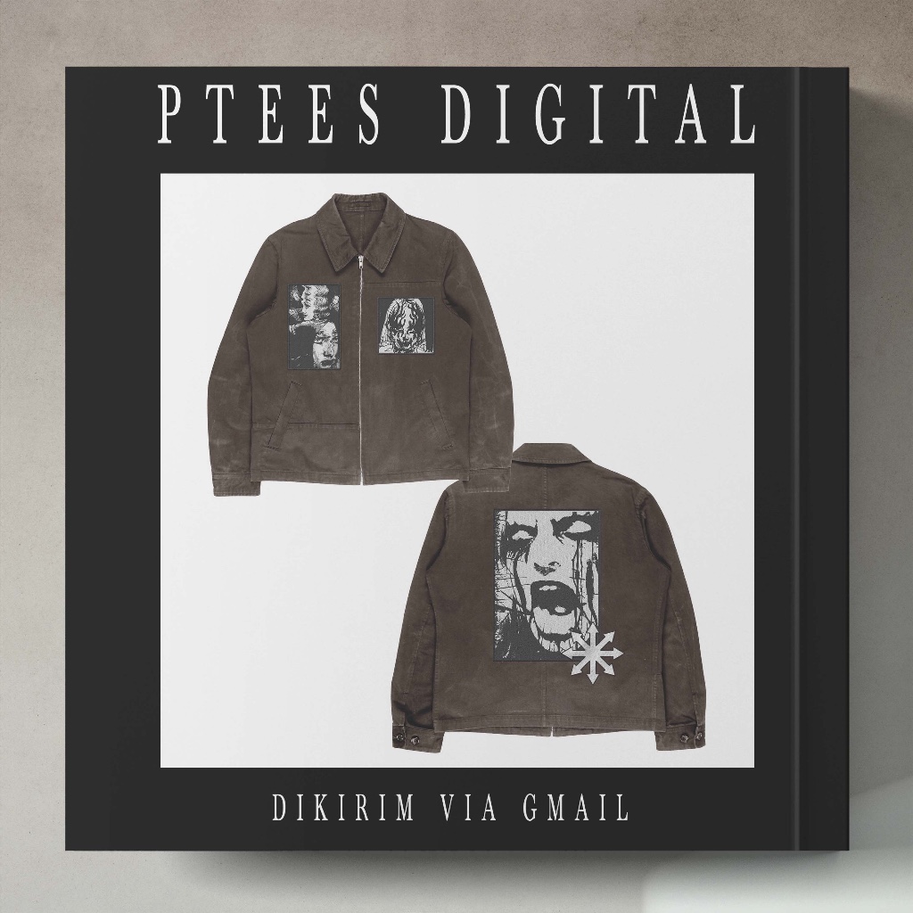 PD0680 - VINTAGE WORK JACKET MOCKUP - PSD PHOTOSHOP - TEMPLATE MOCKUPS - JAKET
