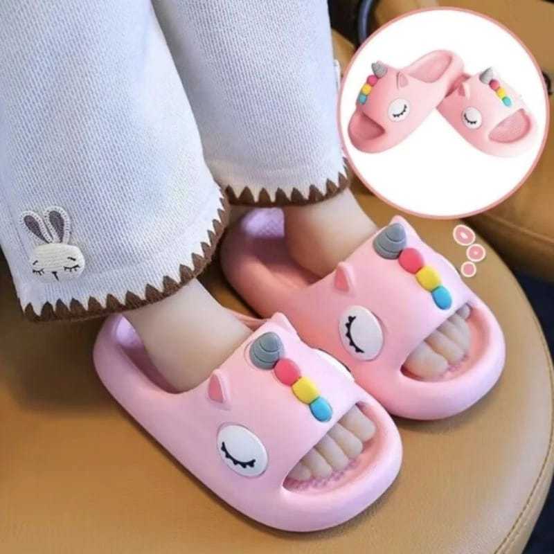 SANDAL ANAK UNICORN PEREMPUAN KARET SANDAL SLOP  sandal kekinian sandal anak murah sandal anak kecil