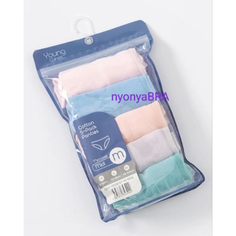 Young curves panty pack isi 5 pcs, C04-100656
