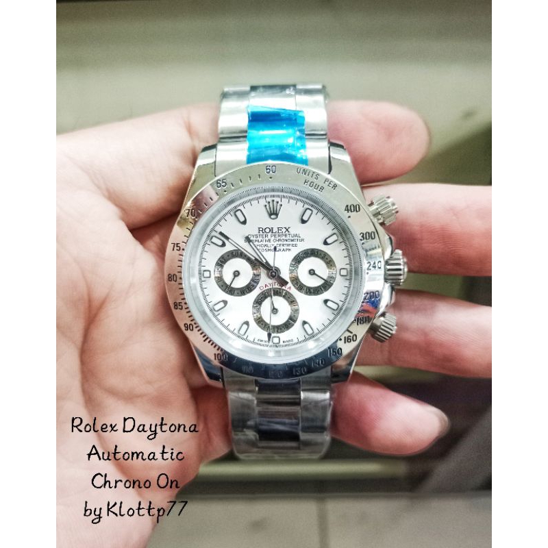 Realpick- Autometic- Jam Tangan Pria Rolex Daytona RX-8832 Chrono Aktif (Case Logo Winner) Elegan Fr