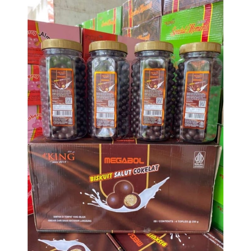 

HAMPERS LEBARAN : D'KING MEGA BALL.COKLAT BISKUIT 4 TOPLES.MURAH.praktis & disukai