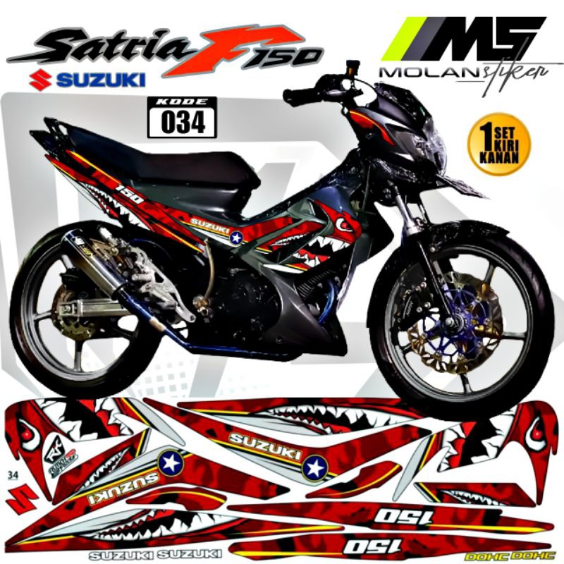 Decal Sticker Striping Variasi Satria Fu Barong Raider R Suzuki Satria Fu 150 2009-2013 Satria Fu Ck