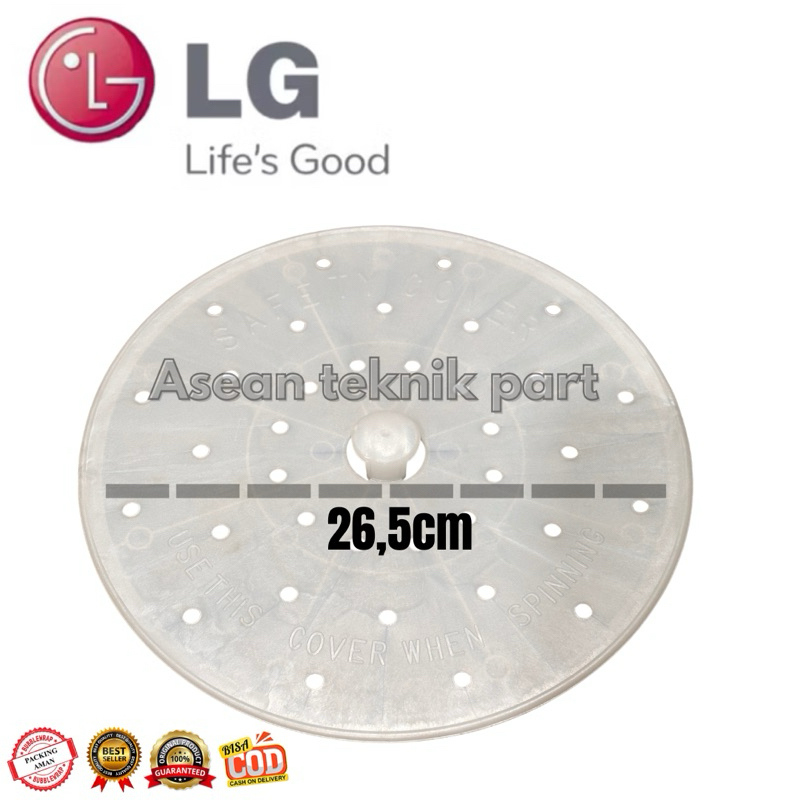 tutup tabung spin mesin cuci LG 2 tabung  26,5cm original