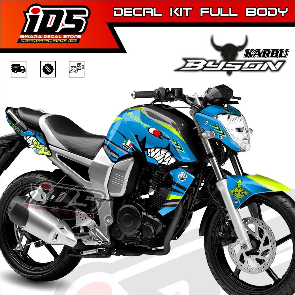 Decal Byson Karbu Stiker Decal Byson Full Body Stiker Byson Karbu Shark