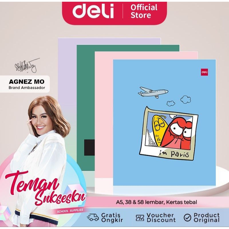 

Buku Tulis 38 lembar Deli (10pcs)