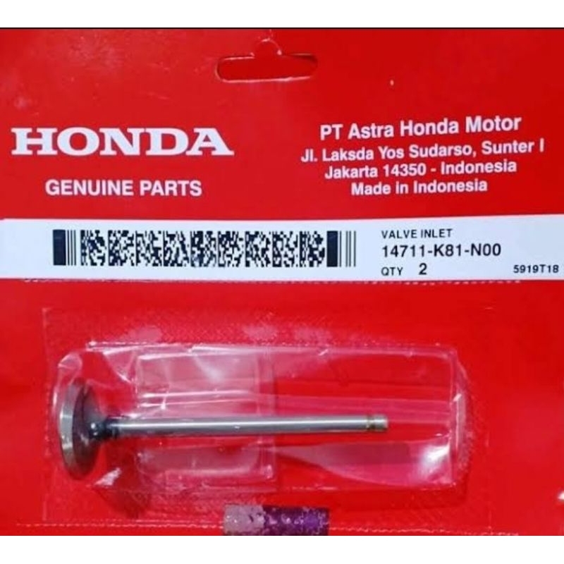 14711K81N00 KLEP IN K81 KLEP IN BEAT ESP KLEP IN SCOOPY ESP BAN DONAT KLEP IN SCOOPY K93 KLEP IN BEA