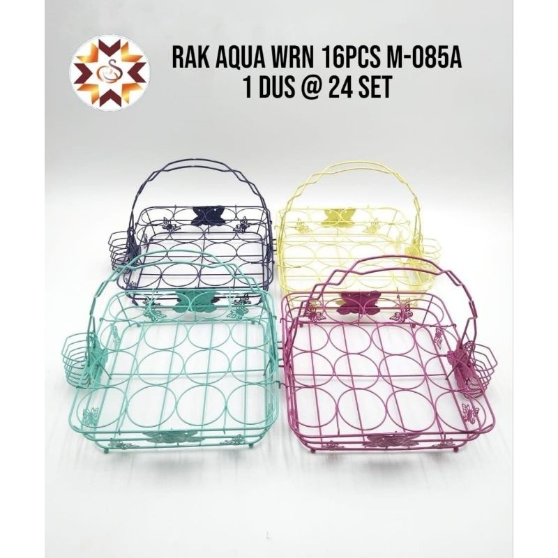 RAK MURAQUA RAK MINUMAN BESI 16 LUBANG HOMELUX