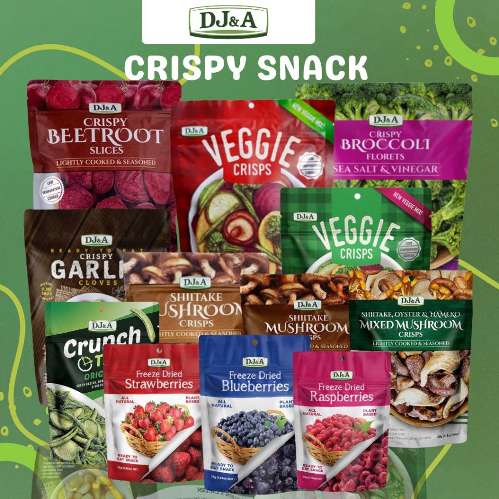 

DJ & A Crispy Snack Cemilan Sayuran Krispi Siap Saji Import 1 Pouch