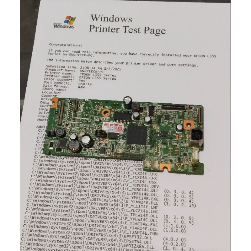 mobo board mainboard motherboard printer epson L355 wifi