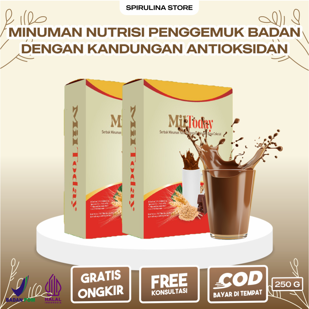 

Paket 2 Box Miltoday Minuman Tinggi Protein Untuk Memenuhi Asupan Gizi Dan Menaikan Berat Badan Dengan Spirulina