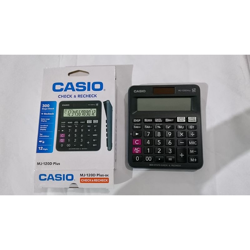 

Calculator / Kalkulator CASIO MJ-120 Plus -BK 12 Digits CHECK & RECHECK