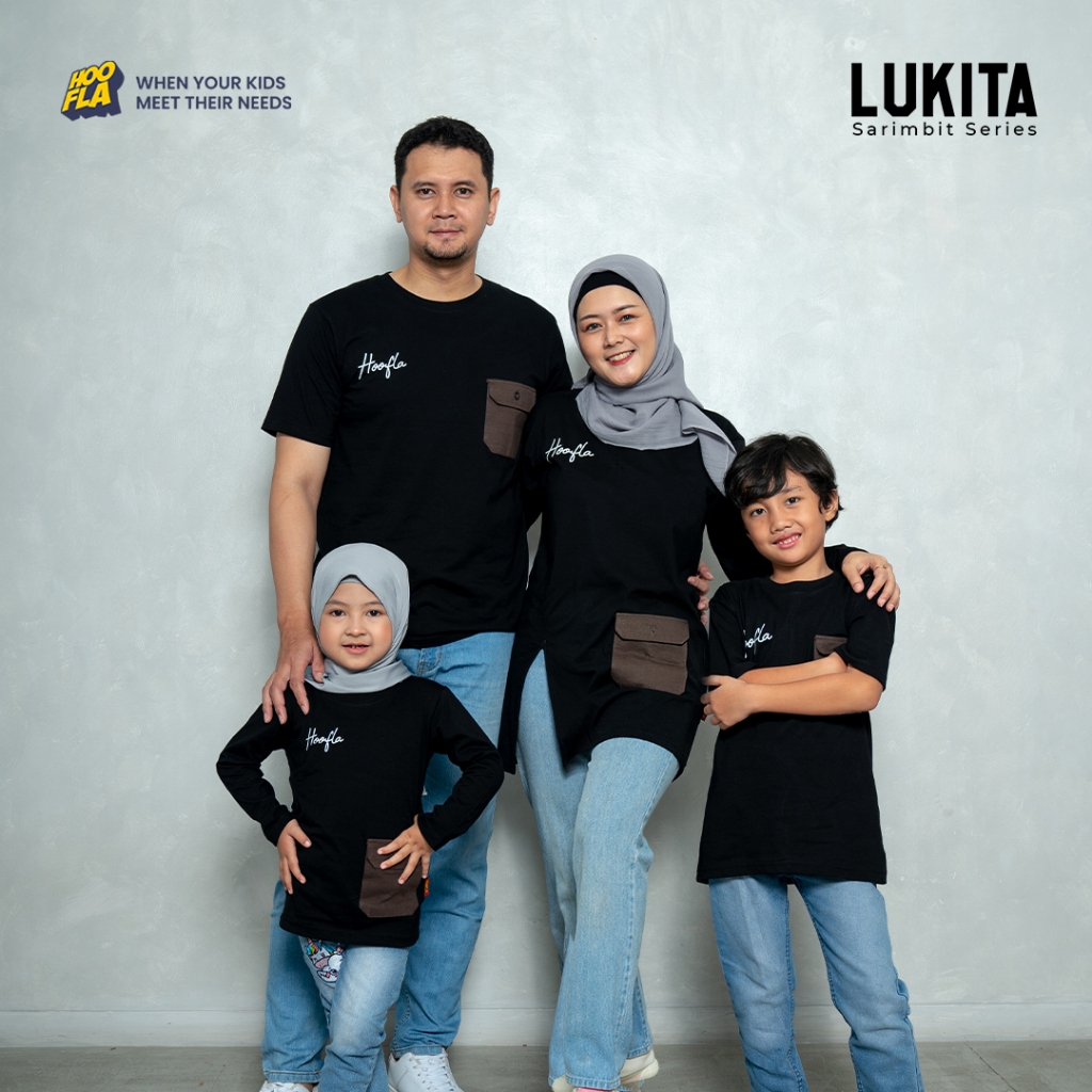 Hoofla Kaos Sarimbit Couple Keluarga Ayah Ibu Anak Lukita Series