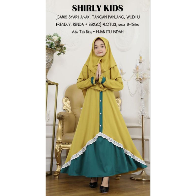 busana muslim syar'i/gamis anak remaja/Baju muslim anak premium/shirly kids/baju lebaran anak/fashio
