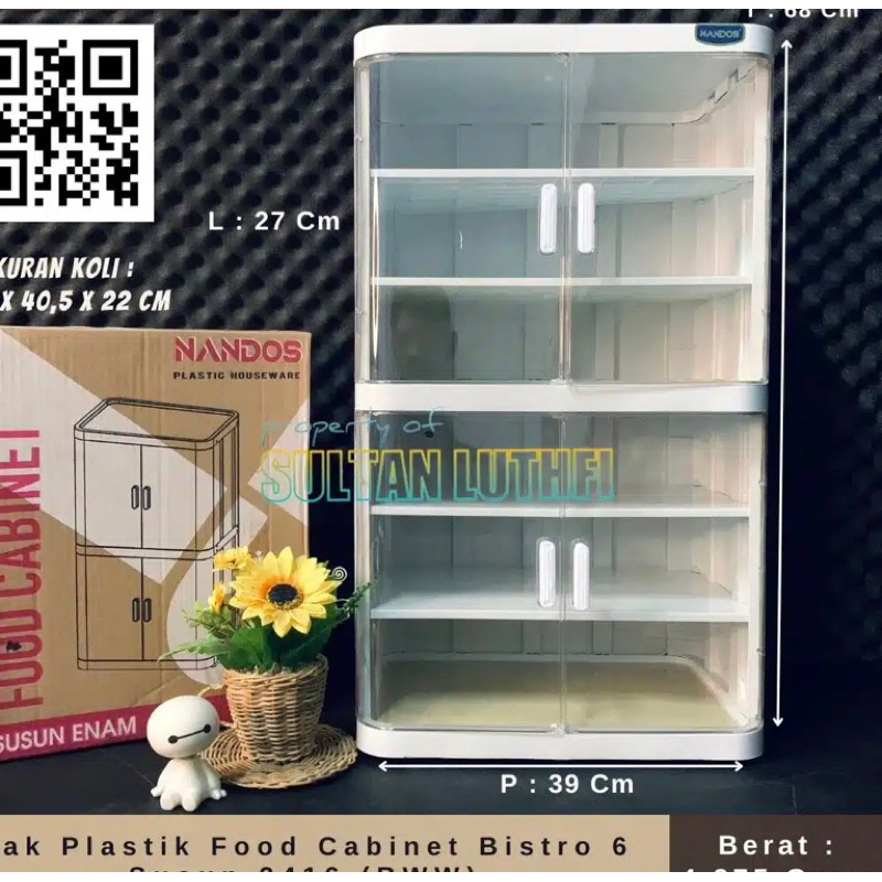 rak makanan plastik susun 6 lemari penyimpan makanan