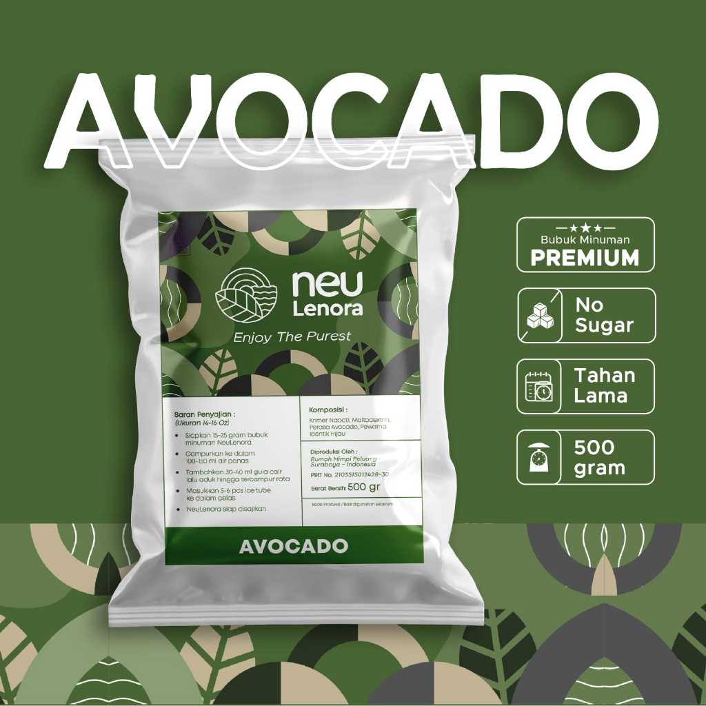 

Neulenora Bubuk Minuman Plain AVOCADO 500gram