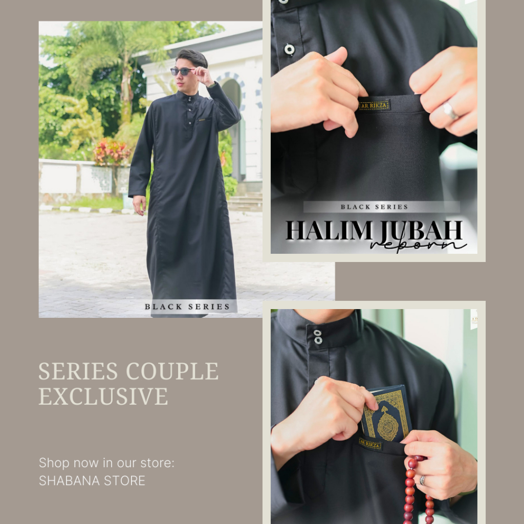 Jubah Pria Gamis Pria Dewasa Jubah Hitam Jubah Putih Lengan Panjang Katun Toyobo Premium Terbaru