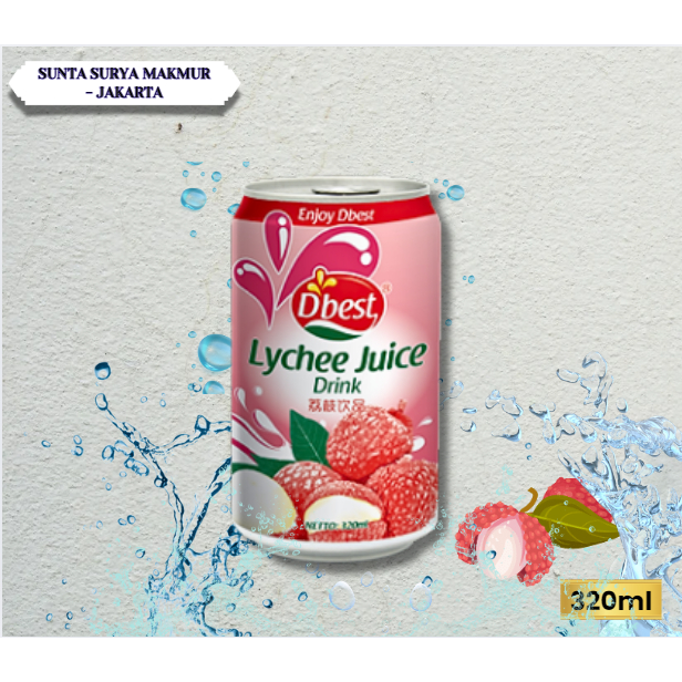 

Minuman kaleng D'Best Lychee 380 Ml