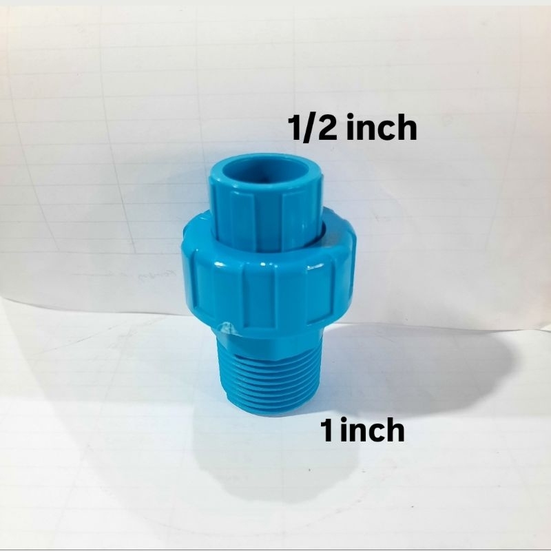 Drat Watermur 1 x 1/2" merk Ono / PVC Union Watermur Drat ½ x 1" wmpv