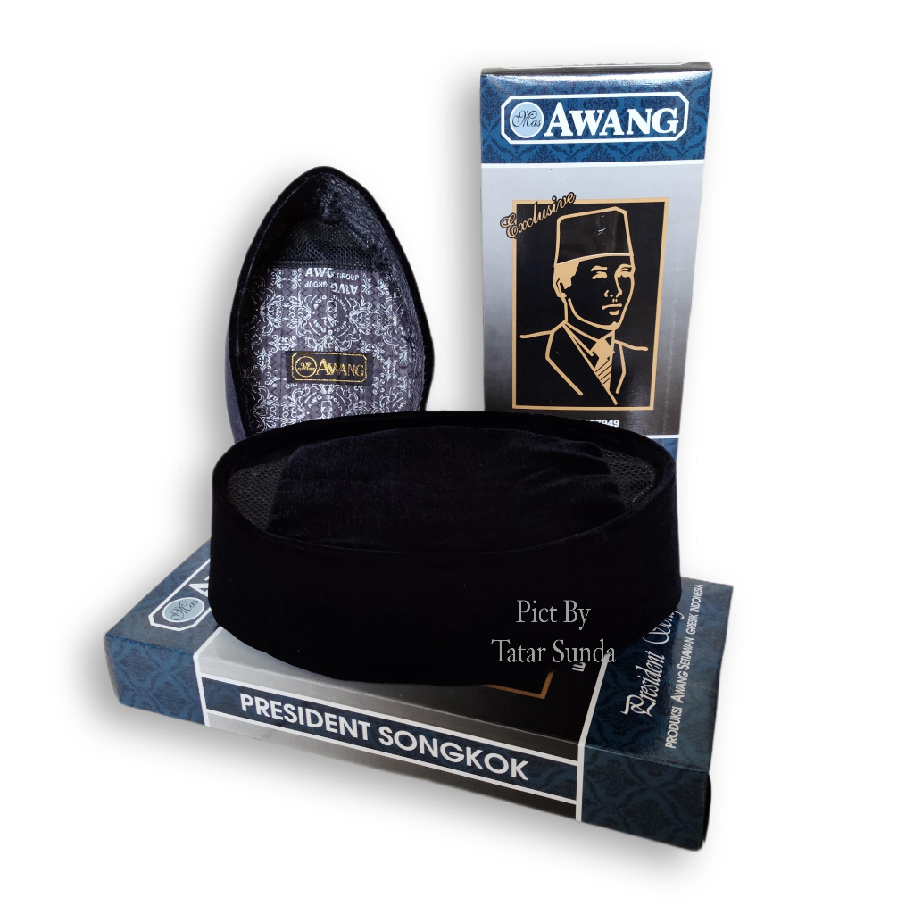 Terlaris Peci Hitam Polos Awang Tinggi 7 8 9 10 Cm Songkok Hitam Motif AC