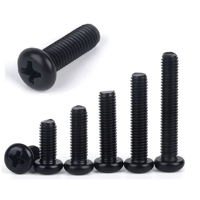 BAUT M2 CROSS M2X16 MM HIGHT 16MM 1.6 CM METAL BLACK SCREW 2MM CROSS