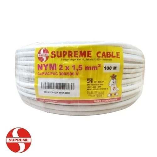 KABEL TUNGGAL SUPREME NYM KABEL KAWAT ROL 2X1.5 2X2.5 3X1.5 3X2.5 4X1.5 4X2.5 ROL