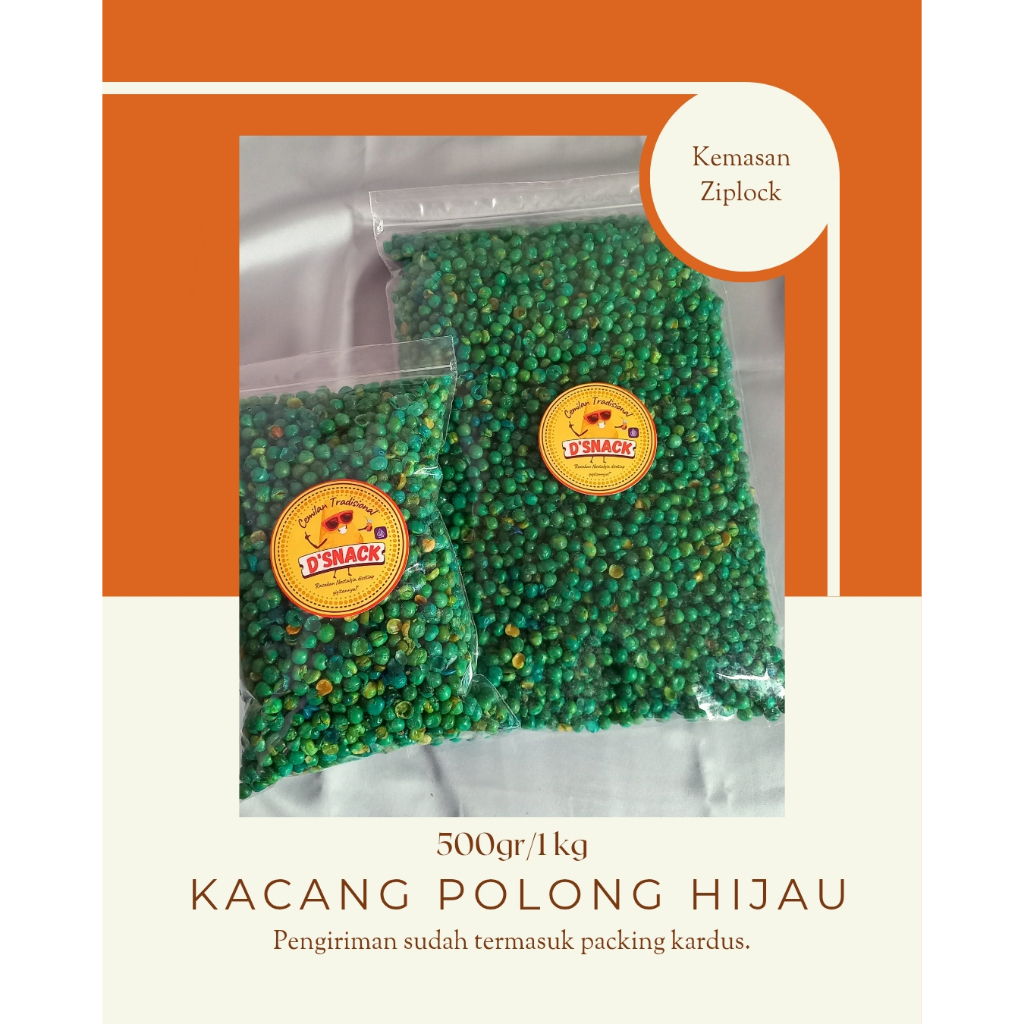 

Kacang Polong Hijau/Ijo Jaipong 1kg & 500gr Murah || Gurih ||