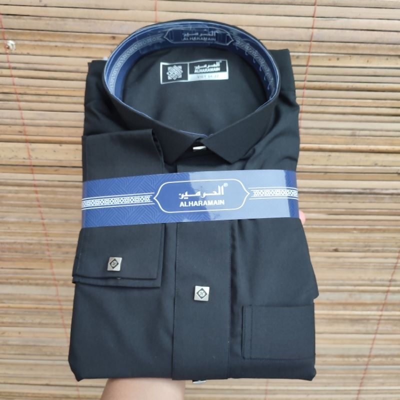 Jubah Gamis Al Haramain Original Polycotton Premium Kerah Kemeja Kecil