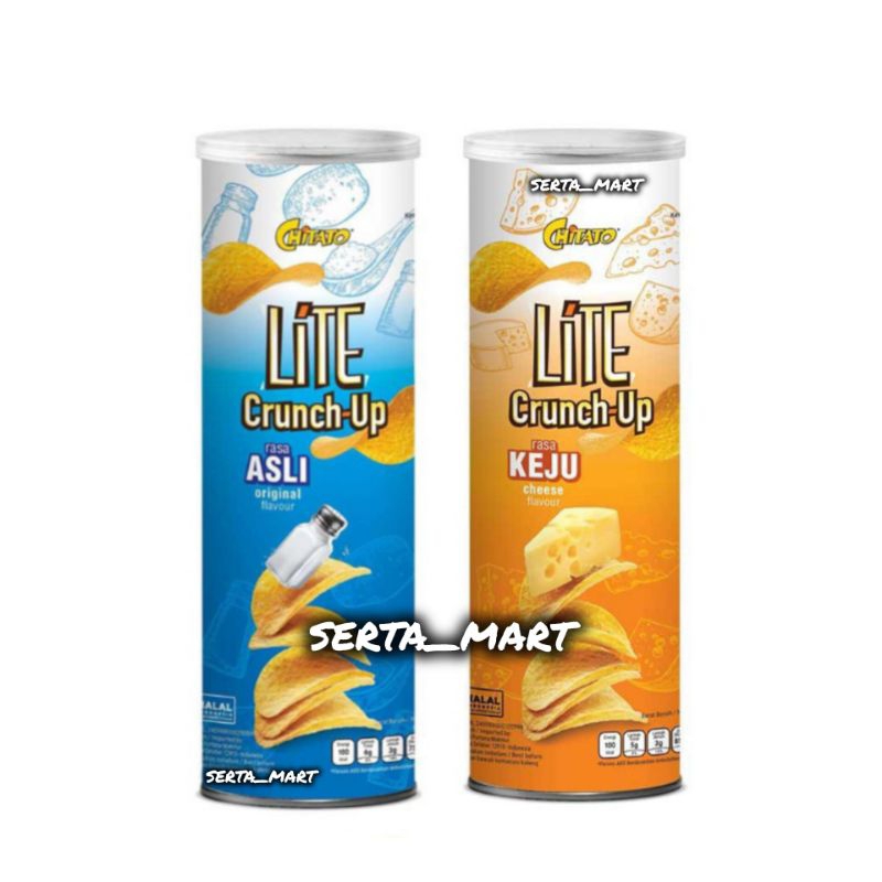 

Chitato Lite Crunch Up - Keripik Kentang Kaleng 110gr Original / Keju