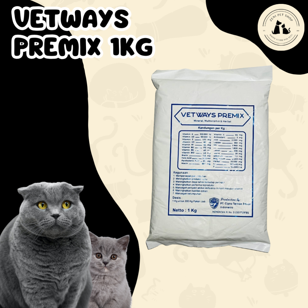 Vetways Premix 1 kg - Vetways Premix - Premix Kambing - Premix Sapi