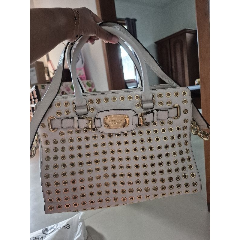Tas tote MK Michael Kors White Preloved