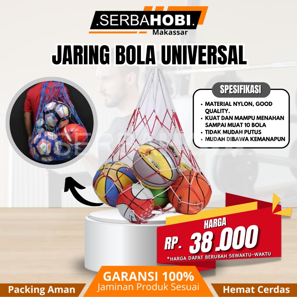 Jaring Bola universal berkualitas untuk 10 Bola /  jaring Bola Premium / Jaring Penyimpanan Bola