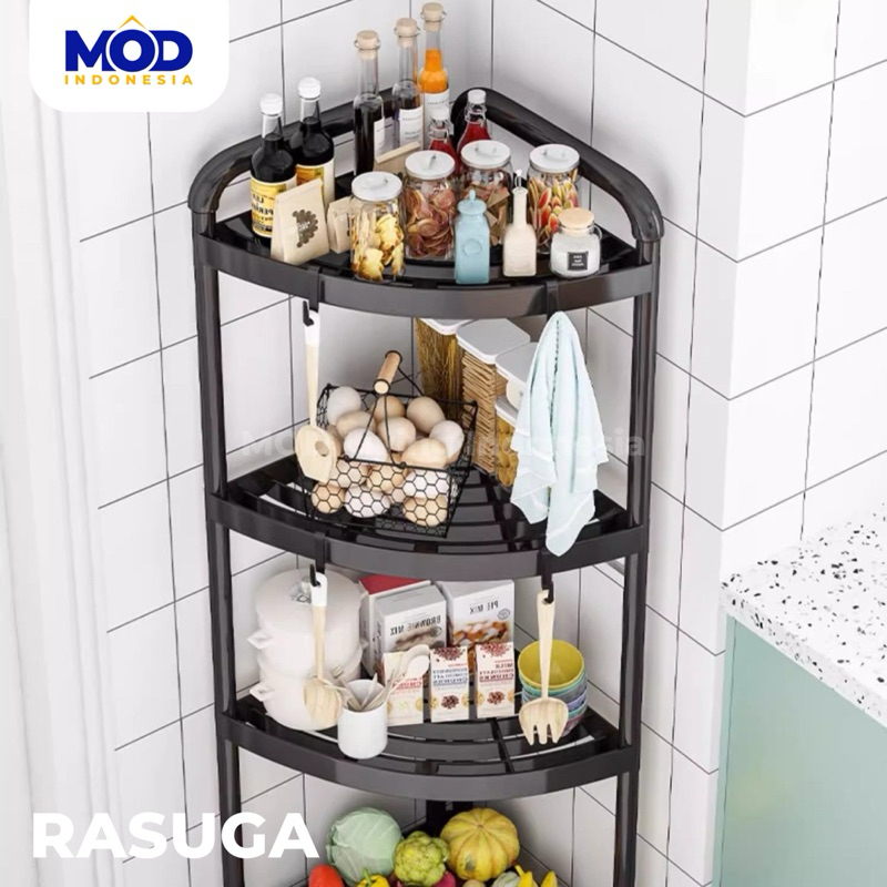 MOD Rak Sudut Segitiga Bertingkat - RASUGA Rak segitiga kamar mandi, rak penyimpanan berdiri di lant