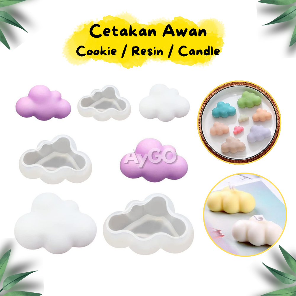 

Cetakan Silicone Awan / Could Mold / Cetakan Resin / Candle / Lilin / Soap
