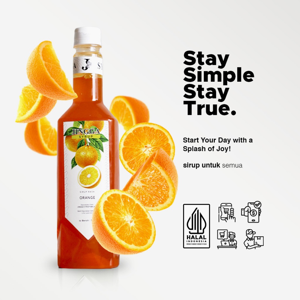 

Jingga Orange Syrup 750 ml - Sirup Jeruk Untuk Coffee Mocktail