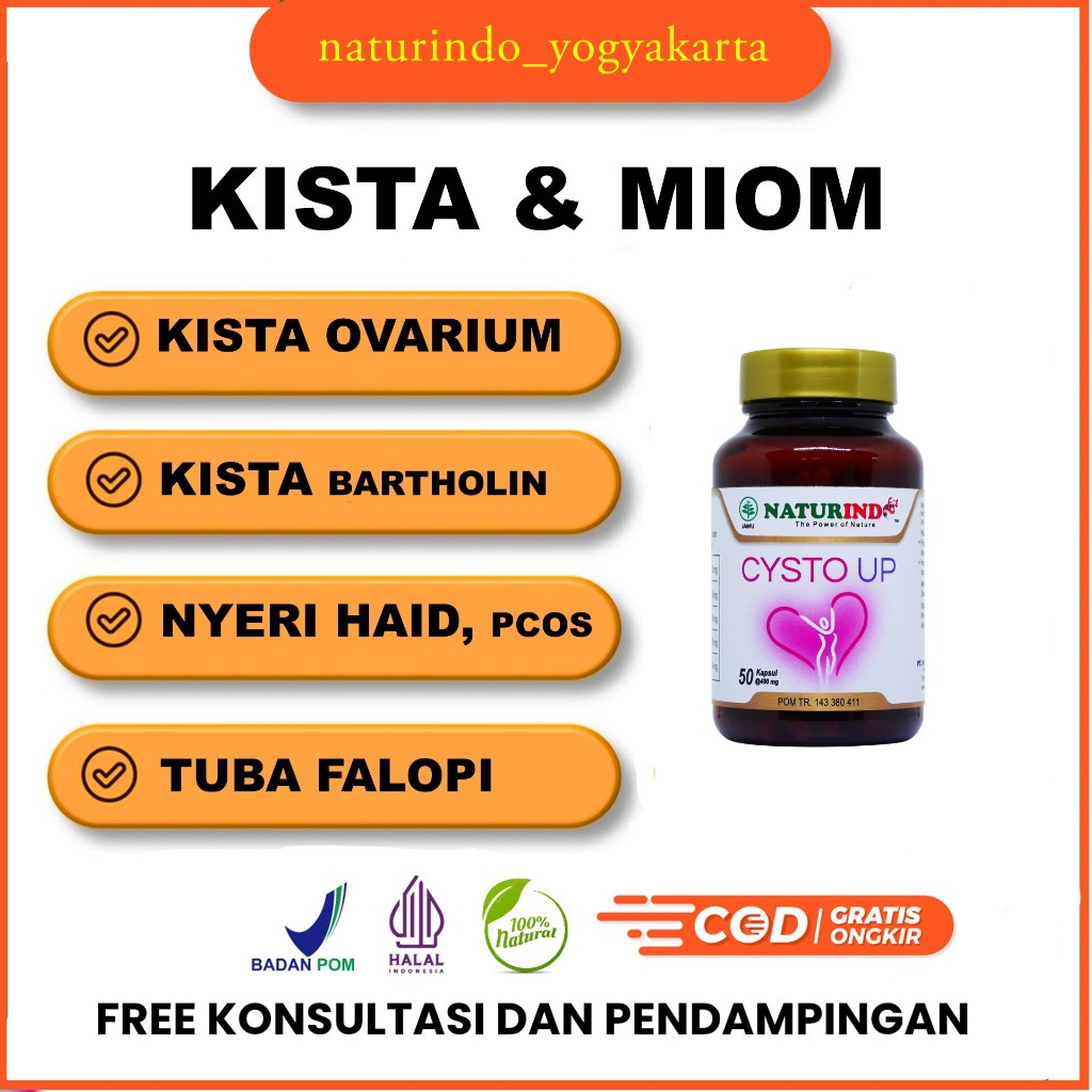 Kista Miom Bartholin Kista Ovarium Ganglion Endometriosis Penghancur Kista Miom Cysto Up Naturindo