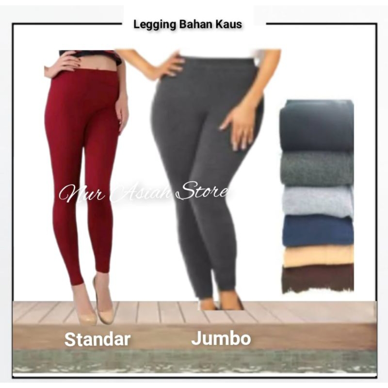 Celana Legging Panjang Wanita Bahan Kaos. dalaman gamis wanita. [ Standar Jumbo ]