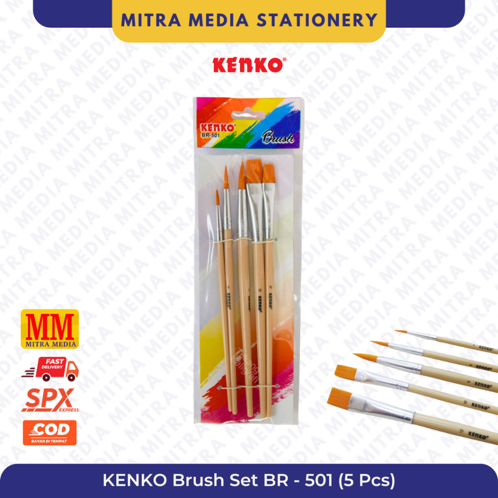 

Kuas Lukis Set / Brush Kenko BR-501 / Brush Set Cat Air