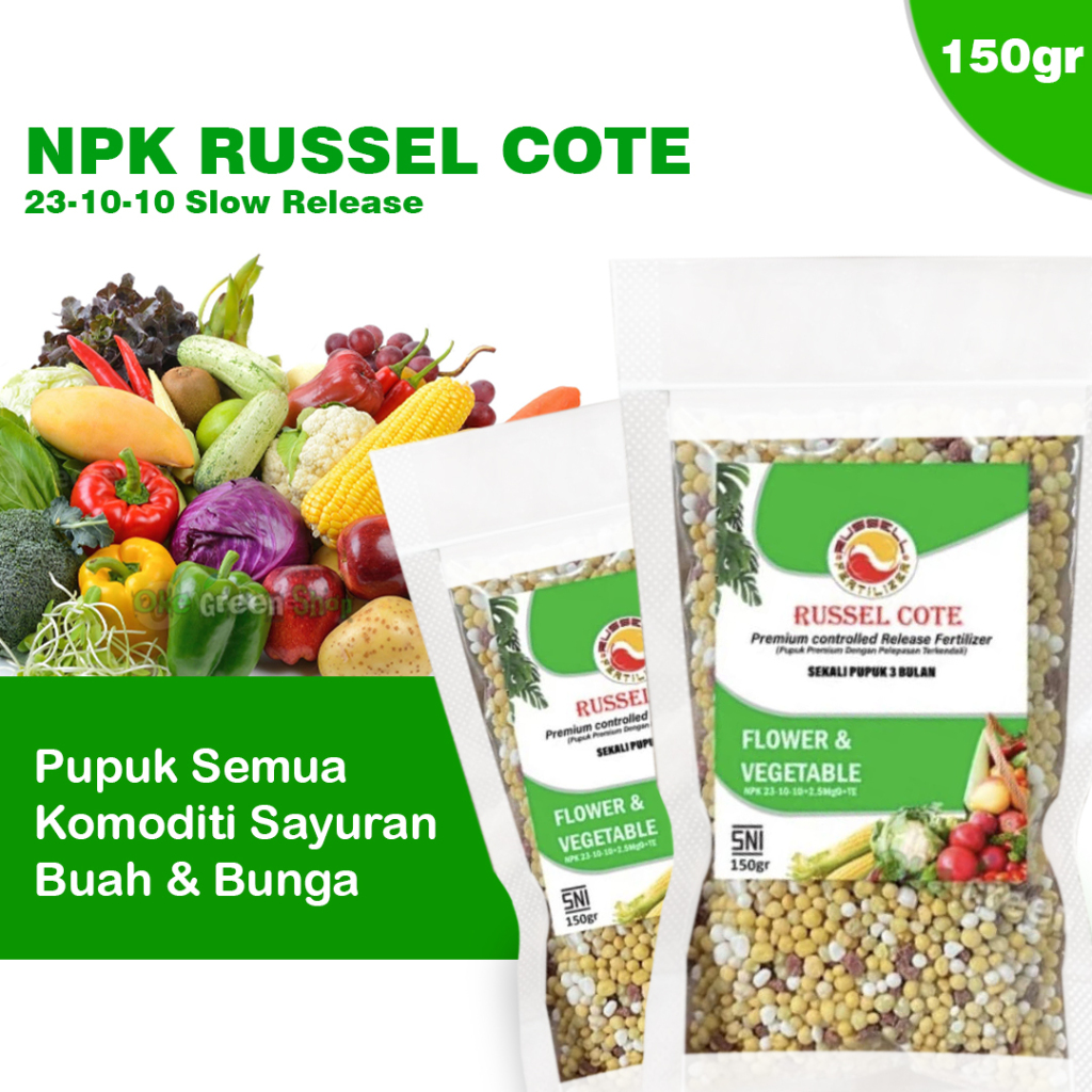 150gr - Pupuk NPK Russel Cote 23-10-10 Slow Release Original
