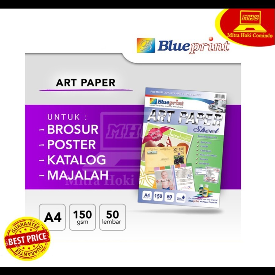 

KERTAS ART PAPER A4 BLUEPRINT KERTAS BROSUR POSTER KATALOG MAJALAH