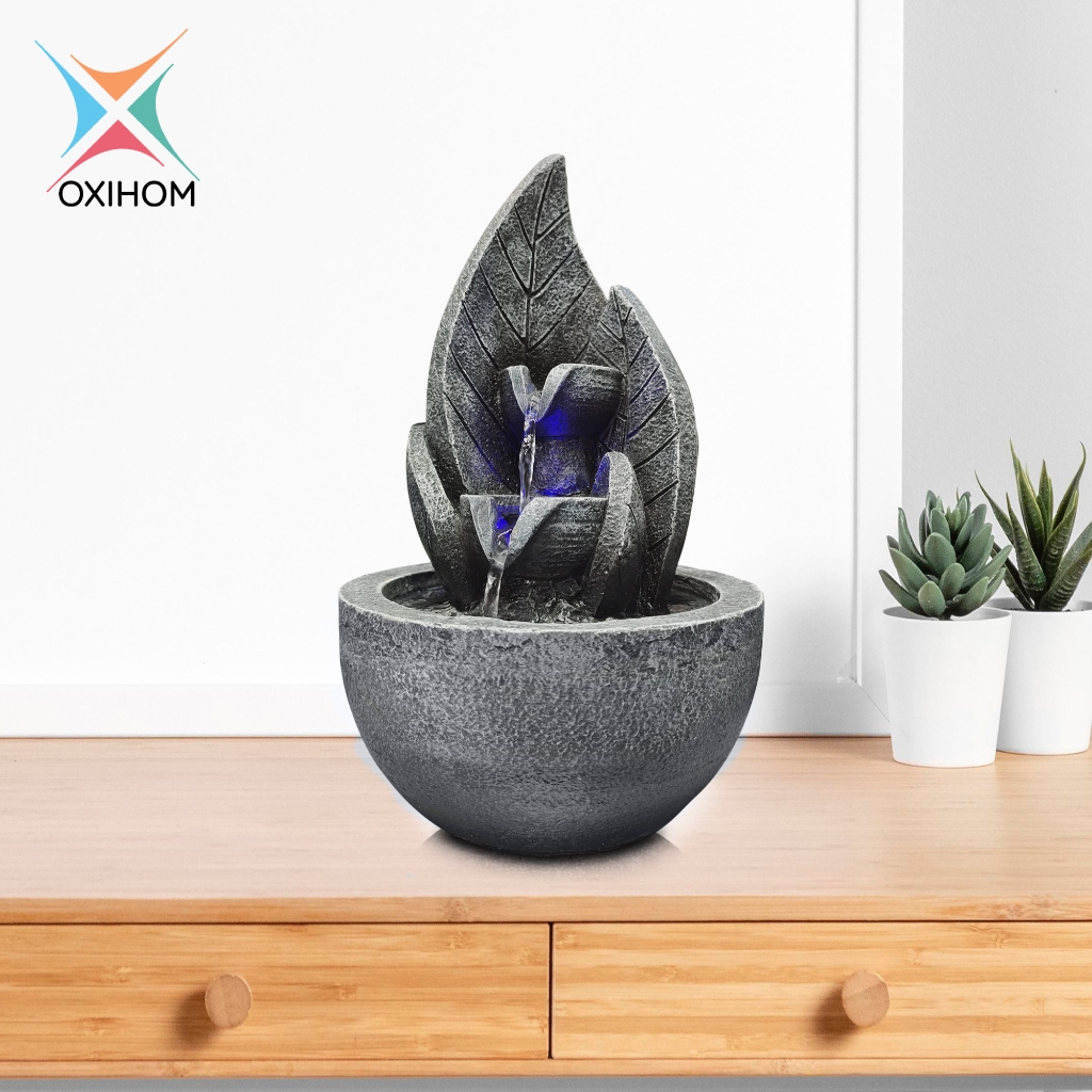 Oxihom W418 Water Fountain Ornament Articles Taman Air Mancur Mini Garden Abstrak Dekorasi Indoor da