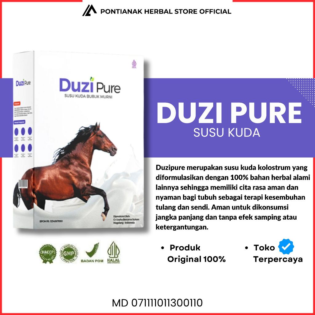 

Duzi Pure - Susu Kuda Sendi dan Tulang Bubuk original 100%