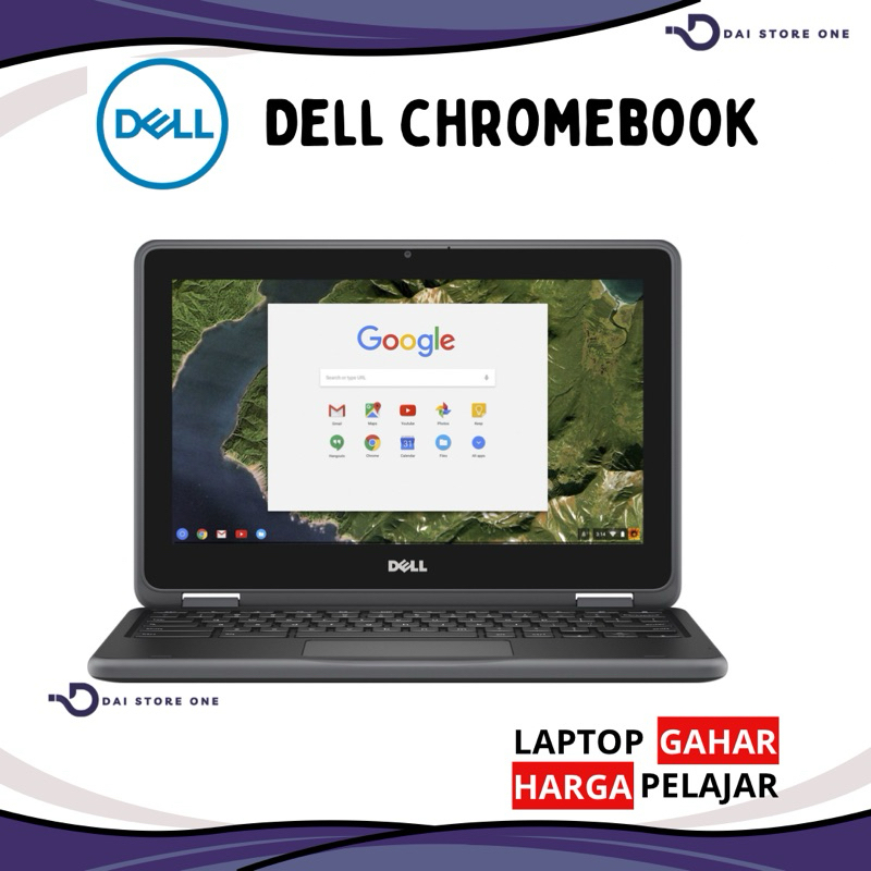 Laptop Dell Chromebook Celeron 4gb/128gb Touchscreen Bergaransi