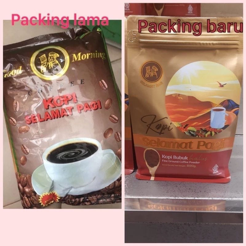 

￼Kopi Selamat Pagi 900gr Kasar | Kopi Selamat Pagi 800gr Halus Kopi Bubuk Hitam Biji Robusta